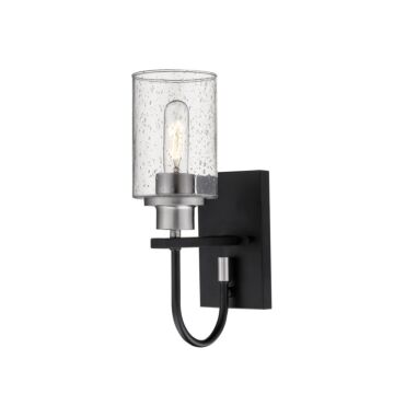 Clifton One Light Wall Sconce in Matte Black Brushed Nickel by Millennium
