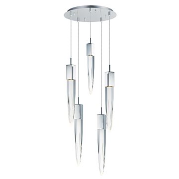 Quartz LED Pendant in Polished Chrome by ET2