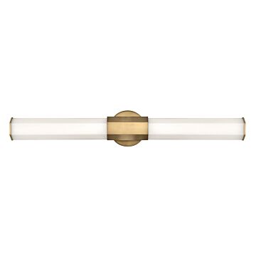 Facet LED Bathroom Vanity Light in Heritage Brass