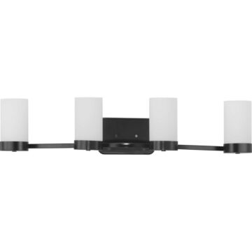 Elevate 4-Light Bathroom Vanity Light in Black