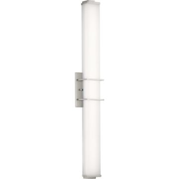 Phase 2.2 LED 1-Light LED Linear Bathroom Vanity Light in Brushed Nickel