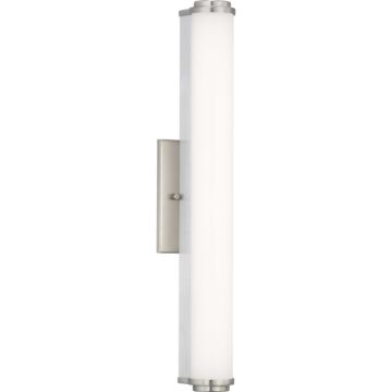 Phase 1.1 LED 1-Light LED Linear Bathroom Vanity Light in Brushed Nickel