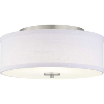 Inspire LED 1-Light LED Semi-Flush in Brushed Nickel