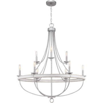 Gulliver 9-Light Chandelier in Galvanized Finish