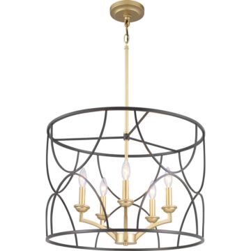 Landree 5-Light Chandelier in Black