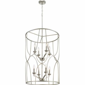 Landree 8-Light Foyer Pendant in Silver Ridge