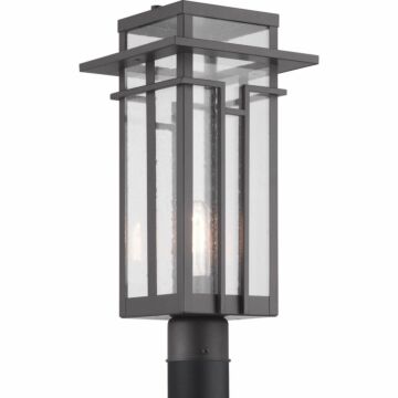 Boxwood 1-Light Post Lantern in Antique Bronze