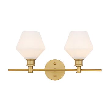Gene 2-Light Wall Sconce in Brass