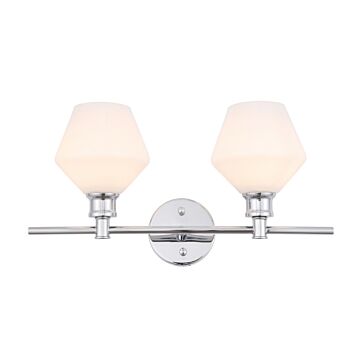 Gene 2-Light Wall Sconce in Chrome