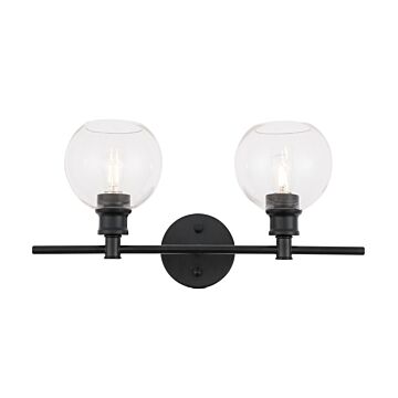 Collier 2-Light Wall Sconce in Black
