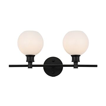 Collier 2-Light Wall Sconce in Black