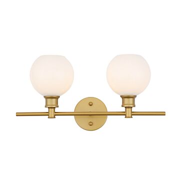 Collier 2-Light Wall Sconce in Brass
