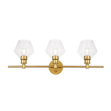 Gene 3-Light Wall Sconce in Brass