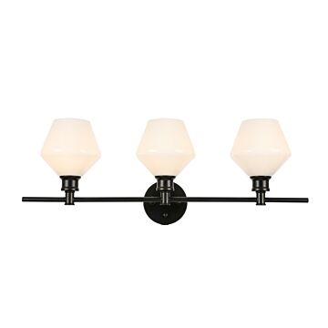 Gene 3-Light Wall Sconce in Black