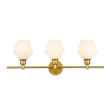 Gene 3-Light Wall Sconce in Brass