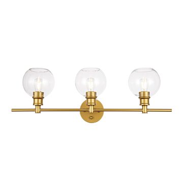 Collier 3-Light Wall Sconce in Brass