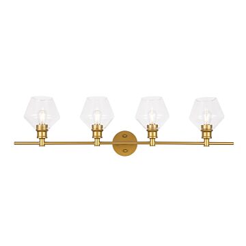 Gene 4-Light Wall Sconce in Brass
