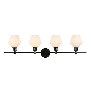 Gene 4-Light Wall Sconce in Black