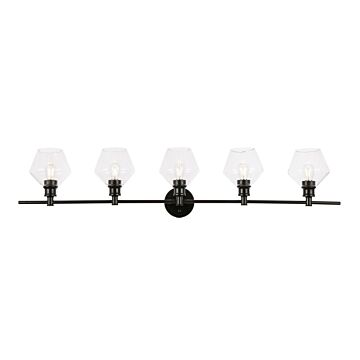 Gene 5-Light Wall Sconce in Black