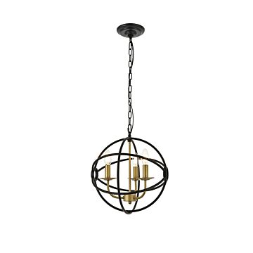 Octavia 3-Light Pendant in brass