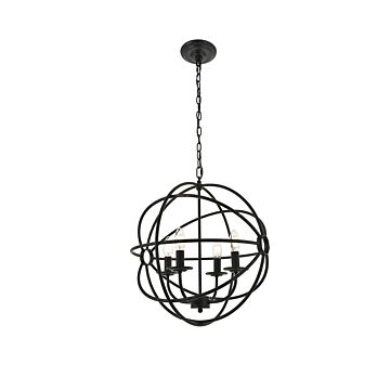 Octavia 4-Light Pendant in dark brown