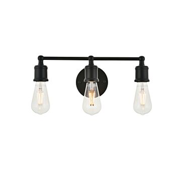 Serif 3-Light Wall Sconce in black