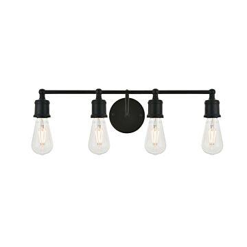 Serif 4-Light Wall Sconce in black
