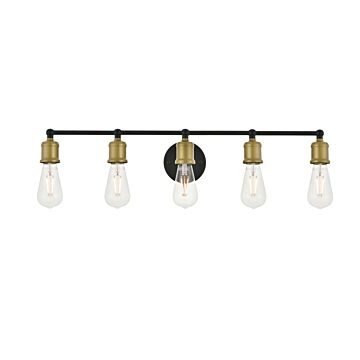 Serif 5-Light Wall Sconce in brass