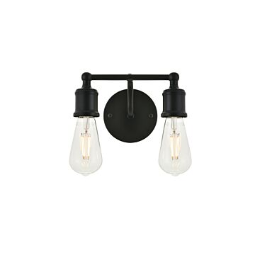 Serif 2-Light Wall Sconce in black