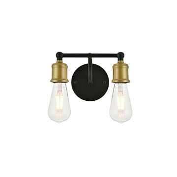 Serif 2-Light Wall Sconce in brass