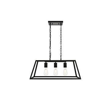 Resolute 3-Light Pendant in black