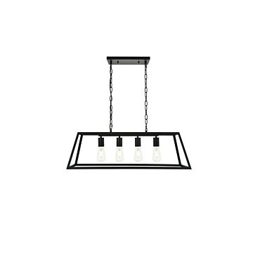 Resolute 4-Light Pendant in black