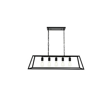 Resolute 5-Light Pendant in black