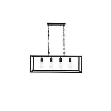 Resolute 4-Light Pendant in black