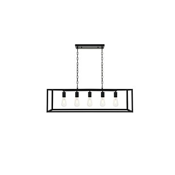 Resolute 5-Light Pendant in black