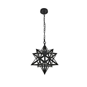 Nocturne 1-Light Pendant in black