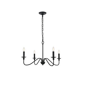 Rohan 4-Light Pendant in Matte Black