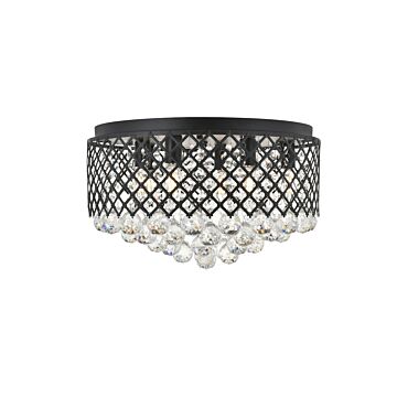 Tully 6-Light Flush Mount in Matte Black