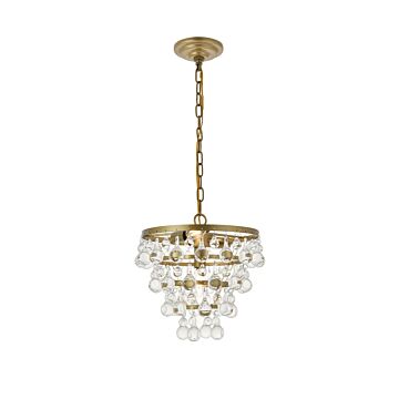Kora 3-Light Pendant in Brass