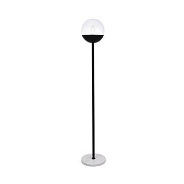 Eclipse 1-Light Floor Lamp in Black