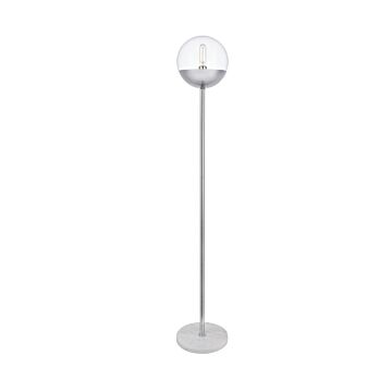 Eclipse 1-Light Floor Lamp in Chrome