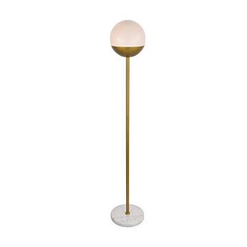 Eclipse 1-Light Floor Lamp in Brass