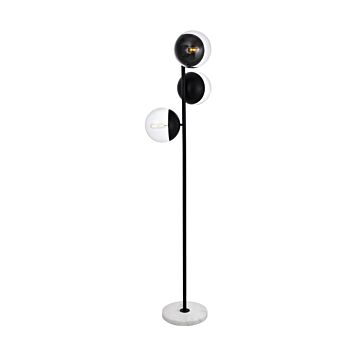 Eclipse 3-Light Floor Lamp in Black