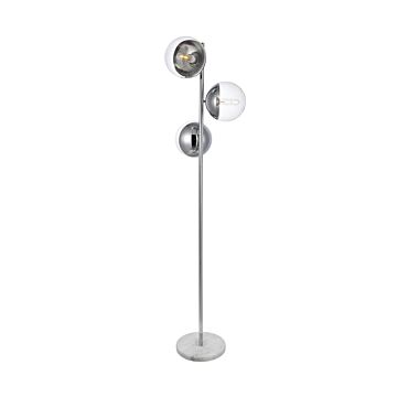 Eclipse 3-Light Floor Lamp in Chrome