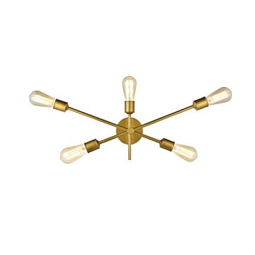 Axel 5-Light Wall Sconce in Brass