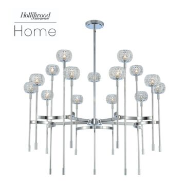 Mae LED Chandelier in Chrome by Kalco