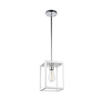 Flare One Light Pendant in White by Matteo Lighting