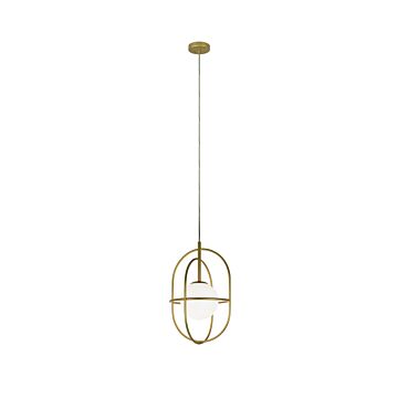 Eclipse One Light Pendant in Gold by Matteo Lighting