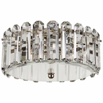 Bonnington  Flush Mount in Polished Nickel by Visual Comfort Signature