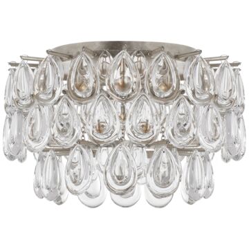 Liscia  Flush Mount in Burnished Silver Leaf by Visual Comfort Signature